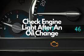 check engine light after oil change