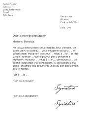 lettre de procuration État des lieux