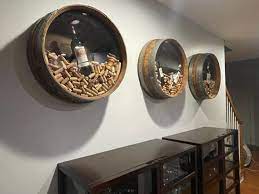 Wall Mounted Wine Bottle And Cork