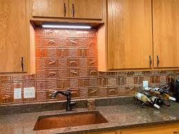 Gwen S Cabin Copper Backsplash Tile