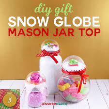 snow globe top mason jars rose