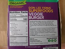 don lee farms organic superfood burgers