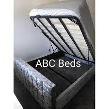 luxury double on cube bed frame