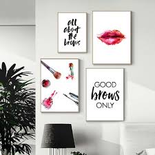 Place a clean cover sheet of paper over the surface that is being mounted. Lips Poster Eyelash Canvas Painting Abstract Wall Art Print Make Up Posters And Prints Lash Poster Wall Pictures Bedroom Decor Alley Corner Nordic Wall Decor Home Decor