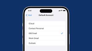 default email account on iphone ipad