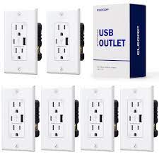 elegrp 21w usb wall outlet with type a