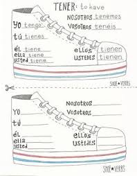 E To Ie Stem Changing Spanish Shoe Verb Chart Boot Verb
