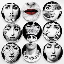 8 Inch Vintage Fornasetti Plates Wall