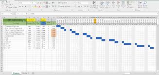 012 Simple Microsoft Excel Gantt Chart Template Free