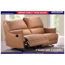 2 seater reclining sofa p u leather