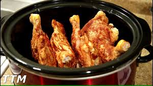 Place chicken in crock pot. Easy Chicken Legs And Thighs Slow Cooker Youtube