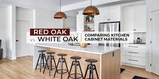 red oak vs white oak kitchen cabinets