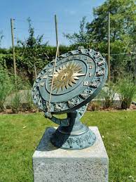 Bronze Sundial Garden Sculpture