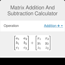 Matrix Addition And Subtraction Calculator