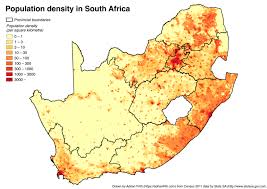 south africa potion heat map