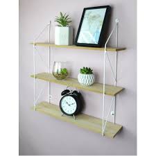 3 Tier Metal Wire Wall Floating Shelves