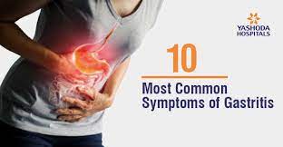 10 most common symptoms of gastritis