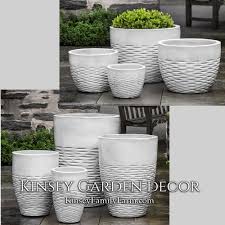 Large garden plant pots and planters. Hyphen Large Ceramic Planters Snow White Kinsey Garden Decor