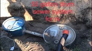 diy 55 gallon drum sewer system for rv