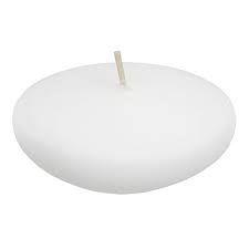 unscented floating overdip candles white