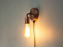 Plug In Wall Light Sconce E27 Lamp