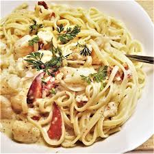 creamy seafood linguine with lobster