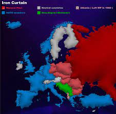 iron curtain map wondering maps