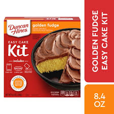 duncan hines easy cake kit golden fudge