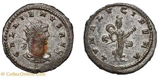 Gallienus BI Antoninianus, Luna Lucifera - Coins - Ancient - Romans - Imperial and Republican