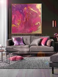 Large Purple Wall Art Fuchsia Painting