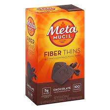 meta mucil chocolate fiber thins