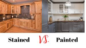 painted vs stained kitchen cabinets