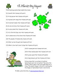 st patrick s day rhymes