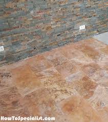 how to install travertine tile flooring
