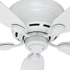 Get free shipping on qualified white, indoor ceiling fans without lights or buy online pick up in store today in the lighting department. Hunter Low Profile 42 In Indoor Snow White Ceiling Fan 51059 The Home Depot
