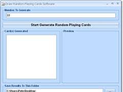 Generate a random playing card, this is a great tool for when you don't have a deck available. Random Playing Card Generator Software Free Download