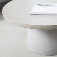 White Pedestal Coffee Table On 59