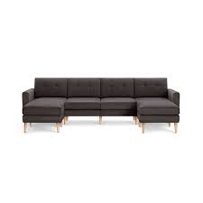 burrow mid century nomad king sofa with