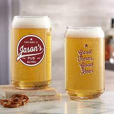 Personalized 16oz Printed Beer Can Glass
