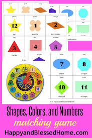 Preschool Activities Shapes Colors And Numbers Matching