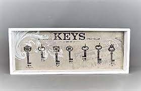 Key Hooks Wall Frame Vintage Style
