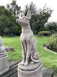 Large Egyptian Pharaoh Dog Statues