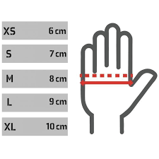 100 gloves size chart