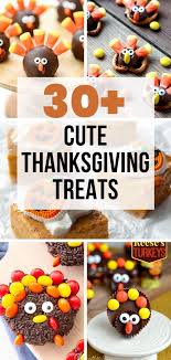 These treats really brighten up the thanksgiving table, and they're so easy to make. 30 Cute Thanksgiving Treats That Are Kid Friendly Thanksgiving Treats Delicious Thanksgiving Desserts Thanksgiving Turkey Treats