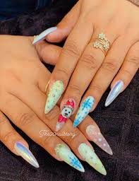 best glitter nail extension art