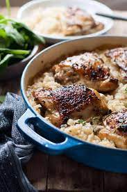 Oven Chicken Risotto gambar png