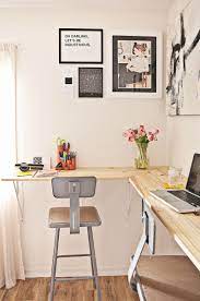 Corner desk room top stairs chalking success diy wall mounted. Building A Standing Desk A Beautiful Mess