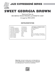 Sweet Georgia Brown Jazz Expressions Ben Bernie Maceo