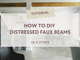 diy distressed faux beams from pine boards