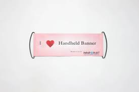 handheld banner printing hand flag